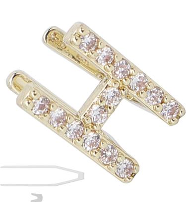 Hip Hop Tooth Brace Capital Letter H Halloween Decoration with Easy Wearfor Hip Hop Fashion Shows or Music Concerts (Gold) - Buy Online on GoSupps.com