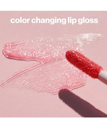 Just Glow Color Changing Lip Gloss - Hydrating Non-Sticky Strawberry Cheesecake Lip Oil - Nourishing & Moisturizing (0.25oz) - International Shipping Available - Buy Online on GoSupps.com