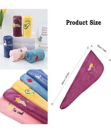 YQBFTC Microfiber Hair Turban Towel - 2 Pack Super Absorbent Quick-Dry for All Hair Types - Blue & Purple - Buy Online on GoSupps.com