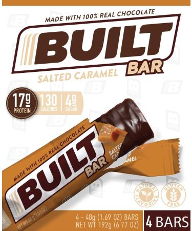 Built Bar Salted Caramel 4/box - Buy Online on GoSupps.com