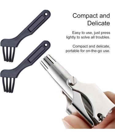 Buy Stainless Steel Manual Nose Hair Trimmer - Waterproof Battery-Free Perfect for Men & Women | Includes Cleaning Brush for Ear Moustache & Whiskers - Buy Online on GoSupps.com