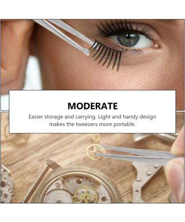 Ultechnovo 2-in-1 Stamp Tweezers | Hair Removal & Jewelry Tool | Antistatic Stainless Steel | Precision Eyebrow & Lab Use - 12x1cm Silver - Buy Online on GoSupps.com