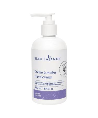 Bleu Lavande Natural Lavender Hand Cream Made with Certified Premium & 100% Pure True Lavender Essential Oil Non-greasy Soothing Cruelty-free and Vegan No Artificial Fragrances - 8.4 Fl Oz