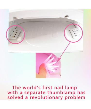 BIDUO Rechargeable 86W UV LED Cordless Nail Lamp with 4 Timer Settings and Smart Sensor - White - Buy Online on GoSupps.com
