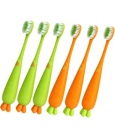 Buy Healvian 12 STK Soft Carrot Toothbrushes for Children - Bulk Travel Manual Toothbrushes for Kids & Pets | International Shipping Available - Buy Online on GoSupps.com
