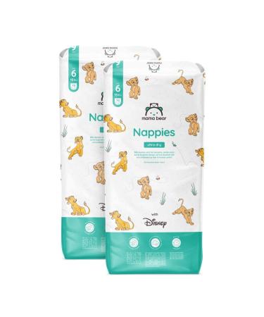 Amazon brand: Mama Bear Disney Ultra Dry diapers size 6 (15+ kg) - monthly box white 140 pieces (2 packs with 70) size 6 (15+ kg) monthly box
