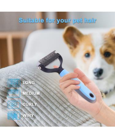 Professional 2 Sided Pet Grooming Brush for Cats & Dogs - Dematting Comb and Undercoat Rake - Buy Online on GoSupps.com