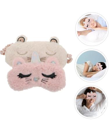 FRCOLOR Cat Eye Mask & Unicorn Eye Shade - 2pcs Sleeping Eye Patches & Leaf Soap Holder - Animal Blindfolds for Comfortable Sleep - Buy Online on GoSupps.com