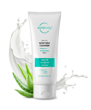 Face Wash for Women & Men Goat Milk Cleanser (4oz) Cruelty Free Face Wash Organic Gentle Face Cleanser with AHAs & Vitamins for Sensitive Skin Day and Night Face Wash Cleanser for Dry Skin