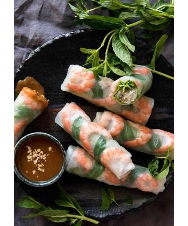 CNMART Bamboo Tree Vietnamese Rice Paper Round 22 cm 340g Great for Spring Roll GOI Cuon Banh Trang (Pack of 10) - Buy Online on GoSupps.com