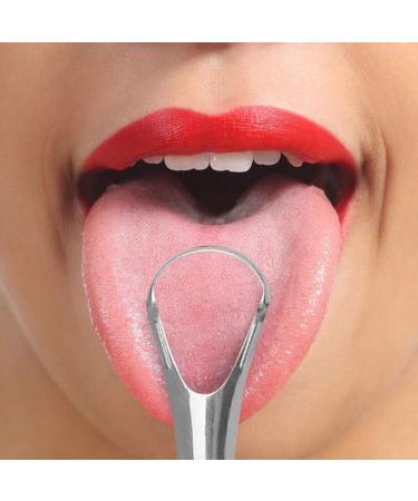Stainless Steel Tongue Scraper - Effective Oral Care for Bad Breath | Tongue Cleaning Tool - Buy Online on GoSupps.com