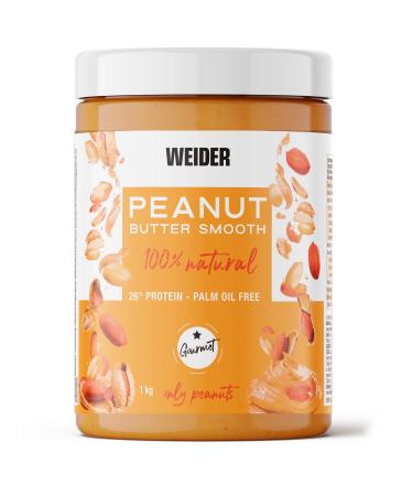 Weider Duo-Pack Peanut Butter Smooth 1kg - 100% Natural Vegan No Additives Creamy & Tasty 26% Protein - Buy Online on GoSupps.com