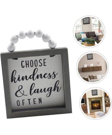 Alipis Office Sign 2pcs Often Kindness& Ornament Rustic Doorplate Block Beaded Farmhouse Bead Hanger- Christmas Wood 14.5X11.5X1.5CMx2pcs Assorted Color 4x2pcs - Buy Online on GoSupps.com