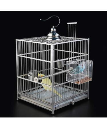 Automatic Bird Feeder - No Mess Seed Food Container for Canaries Nymphs & Parakeets - Gurecod 16x16x16cm - Buy Online on GoSupps.com