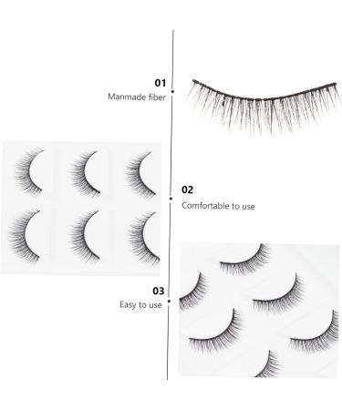 minkissy 10 Pairs Short False Eyelashes Handmade Eyelashes 3d Artificial Eyelashes Thick Cross Eyelashes 3d Fake Eyelashes Lashes Fake Lashes Extend 6d Artificial Fiber Cosmetic - Buy Online on GoSupps.com