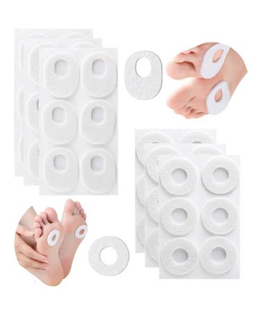 36 Pieces Oval Felt Callus Pads Metatarsal Pads Forefoot Foot Pads Pain Relief Foot Cushion Keep Protecting Calluses Rubbing Shoes Adhesive Pads Men and Women White