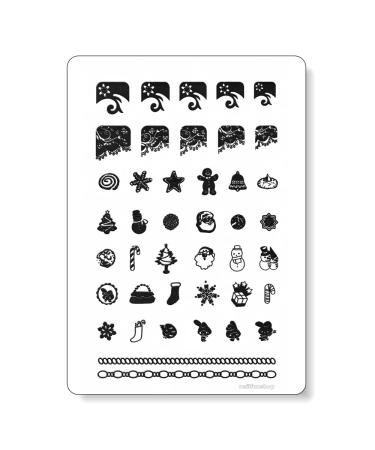 Big-Size Stamping Stencil nfxmas04 - Christmas with 42 motifs