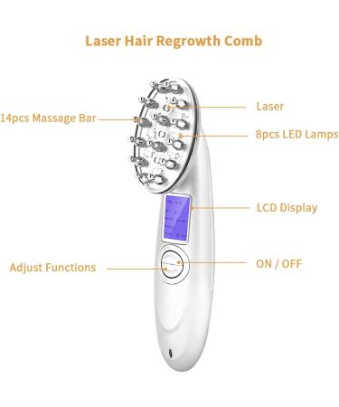 Anti Hair Loss Comb Laser Hair Growth Comb Anti Hair Loss Massager Stimulating Hair Follicle Regulating Oil Secretion Promoting Scalp Health - Buy Online on GoSupps.com