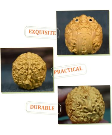 Shop Healeeved 4-Piece Feng Shui Kylin Statue Set | Handcrafted Wooden Baoding Balls & Brass Pi Yao Tea Pet Tool - International Shipping Available - Buy Online on GoSupps.com