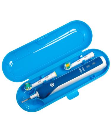 Nincha Portable Replacement Plastic Electric Toothbrush Travel Case for Oral-B Pro Series (Blue)