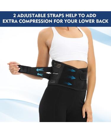 Adjustable Back Support Brace for Men & Women - Lumbar Pad for Lower Back Pain Relief - Large Size Back Support Belt - Buy Online on GoSupps.com