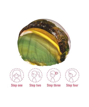 Golf Course Printed Waterproof Shower Cap for Women - One Size Fits All - Buy Online on GoSupps.com