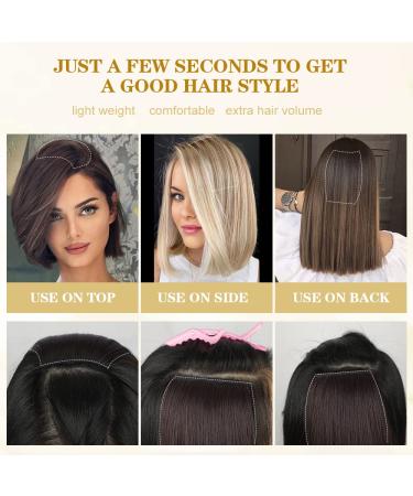 Cisyia 4PCS Dark Brown Hair Toppers: Synthetic Extensions for Thinning Hair - Invisible Hairpieces for Volume - Daily Use- Double 4 and 8 Extensions - Buy Online on GoSupps.com