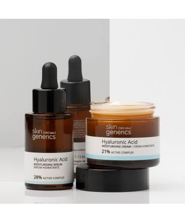 Skin Generics | Pure Organic Hyaluronic Acid Serum | 30ml | Moisturizing Concentrate that Regenerates and Increases Skin Elasticity | Paraben and Paraffin Free Facial Serum | 100% Vegan Moisturising Serum - Buy Online on GoSupps.com