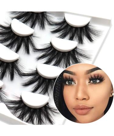 Losha 5D Faux Mink Lashes 25mm - 4 Pairs Pack | Dramatic Fluffy Volume False Eyelashes - Buy Online on GoSupps.com