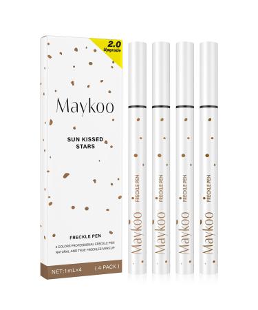 Freckle Pen 4 Colors Natural Lifelike Freckles Makeup Pen  Face Fake Freckles Waterproof Long Lasting Quick Dry  Get Sun-kissed Stars Makeup Freckle