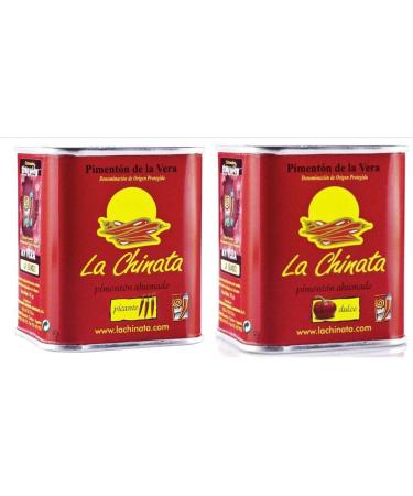 La Chinata Pimenton D.O.P. Smoked Paprika Sweet & HOT 2x70g Tins - Premium Quality - Buy Online on GoSupps.com