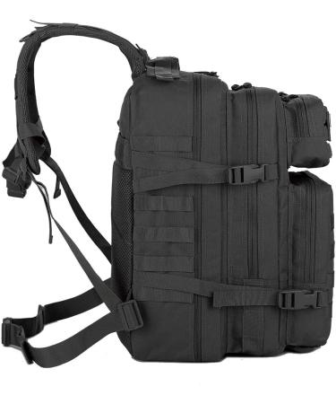 QT&QY 45L Military Tactical Backpack - Army Assault Pack for 3-Day Bug Out Bag Hiking Treeking Rucksack - Black - Buy Online on GoSupps.com
