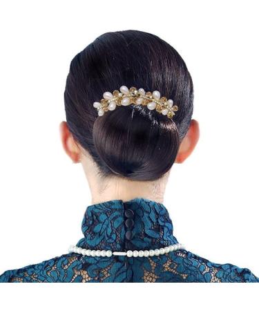 Hair Combs Slides Hair Comb Clips for Women Hair Piece Pins with Pearl Rhinestones Hair Accessory - Buy Online on GoSupps.com