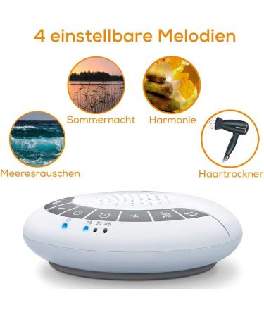 Beurer SL 15 Dream Sound Sleep Aid - 4 Melodies Headphone Connection & Timer | International Shipping - Buy Online on GoSupps.com