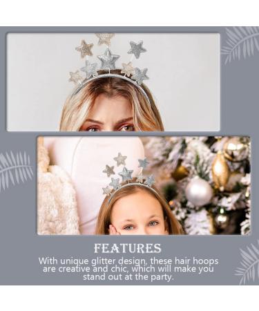 Lurrose Glitter Star Headband - 2 Pack Party Hair Accessories for Kids | Perfect for New Year's & Birthday Celebrations - Buy Online on GoSupps.com