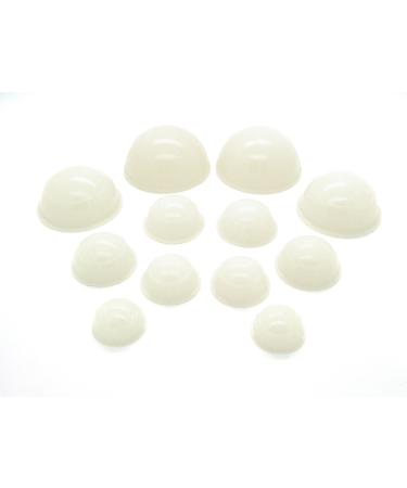 Silicone cupping heads cupping set 12 pieces with different diameters (transparent)