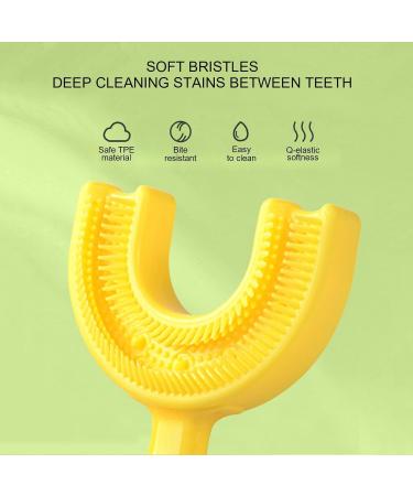 Aizuoni Soft Bristle Toothbrush for Kids | Silicone U-Shaped 360-Degree Children's Toothbrush | Safe & Gentle for Boys & Girls - Buy Online on GoSupps.com