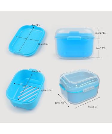 Prohese Dental Care Kit: Sieve Can for Storing Bite Rails & Cleaning Solutions for Dentures - Blue - Buy Online on GoSupps.com