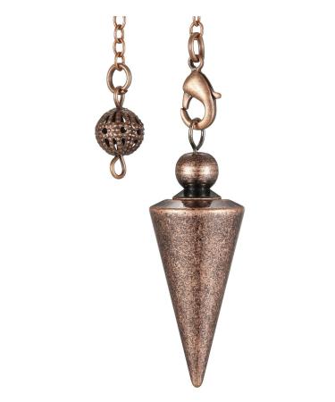 JSDDE Metal Dowsing Pendulum Copper Pendent Pendulum for Reiki Healing Divination (Bronze)