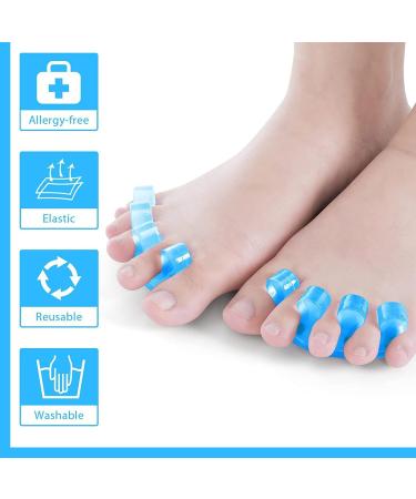 MINAYANLEO 3 Pairs Soft Gel Toe Separators Toe Spacers Toe Stretchers Separators for Overlapping Toes Correct Bunions Hammer Toe Foot Pain Relief - Buy Online on GoSupps.com