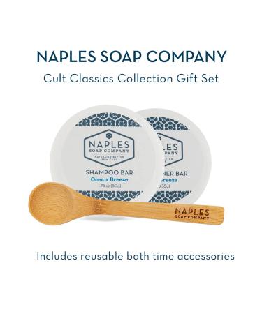 Naples Soap Company Cult Classics Collection Gift Set | Eco-Friendly Natural Soap Body Butter Sea Salt Scrub Shampoo & Conditioner Bars | Lavender | Cruelty-Free No Parabens or Silicones - Buy Online on GoSupps.com