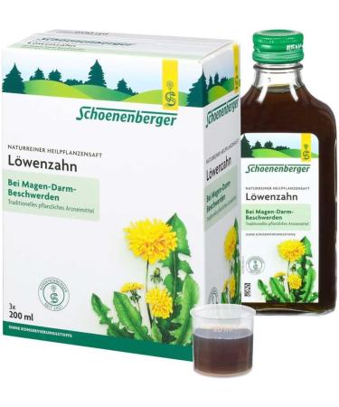 Buy Schoenenberger Dandelion Juice 3x200ml - Premium Medicinal Plant Extract for Health & Wellness | International Shipping Available - Buy Online on GoSupps.com