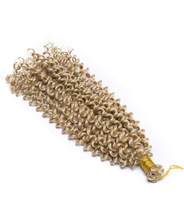 14 Inch Crochet Braids Water Wave Hairpieces Synthetic Wavy 100g Ombre Braiding Hair Weave Crochet Hair Extensions For Women - Ash Blonde - Buy Online on GoSupps.com