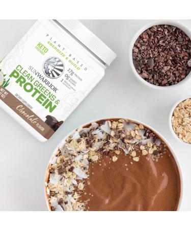 Sunwarrior Clean Greens & Protein Chocolate - 6.17 oz (175 g) | Superfood Nutrition - Buy Online on GoSupps.com