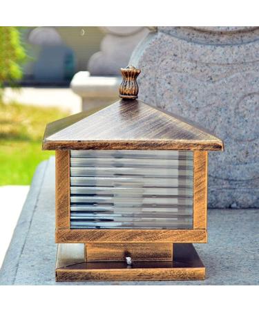 Vintage Industrial Aluminum Bollard Light Waterproof Outdoor Solar Post Light Courtyard Garden Stigma Light - Buy Online on GoSupps.com