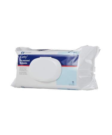 Covidien 5399SP Curity Pre-Moistened Washcloths - Pack of 96 | Soft, Gentle Cleansing Wipes - Buy Online on GoSupps.com