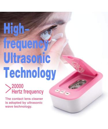 OFONE Ultrasonic Contact Lens Cleaner Case - Portable Cleaning Machine for Soft/Hard RGP Lenses - Travel-Friendly (Pink) - Buy Online on GoSupps.com