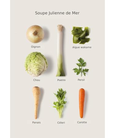 TREVIJANO Julienne de Mer Soup: 7 sachets of 100 g each (700 g of dehydrated vegetables). Each sachet contains 8 servings of - Buy Online on GoSupps.com