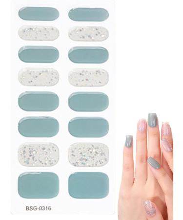 Semi Cured Gel Nail Stickers Set Natural Gloss Gel Nail Strips | Full Nail Wraps for Women Nails Art Fingernail Manicure Stickers Long Lasting Easy to Apply Adhesion - Buy Online on GoSupps.com