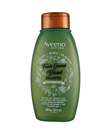 Aveeno Fresh Greens Blend Shampoo 12oz (354ml) - Thicken Formula, 2 Pack - Buy Online on GoSupps.com